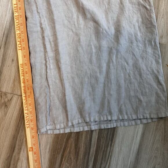 Becasa Womens Linen‎ Wide Leg Pants Size M Gray Beachy Lagenlook Bohemian Travel - Picture 7 of 7